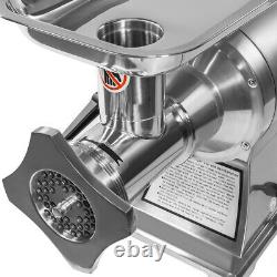 1100W Electric Meat Grinder Stainless Steel Heavy Duty #22 Sausage Maker