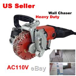 110V Wall Chaser Concrete Saw Electric Groove Cutting Machine Slotter HeavyDuty