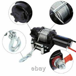 12V 4000LBS Electric Recovery Winch Heavy Duty Trailer Truck Remote Control Rope