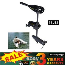 12V 58LBS Thrust Electric Outboard Trolling Motor Dinghy Boat Engine Heavy Duty