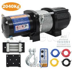 12V Electric Winch 4500lb Remote Control Heavy Duty Rope ATV Boat 4x4 Recovery