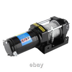 12v Electric Winch, 4000lb Steel Rope, Heavy Duty ATV Boat Recovery