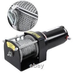 12v Electric Winch Steel Cable 1360kg Heavy Duty ATV Trailer Boat Recovery UK