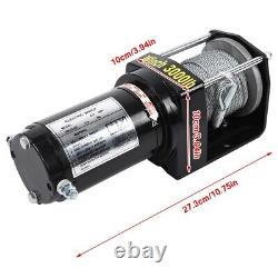 12v Electric Winch Steel Cable 3000lb Heavy Duty ATV Trailer Boat Recovery UK