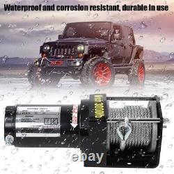 12v Electric Winch Steel Cable 3000lb Heavy Duty ATV Trailer Boat Recovery UK