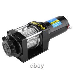 12v-Electric Winch Steel Cable, 4000lb Heavy Duty, ATV, Trailer, Boat Recovery
