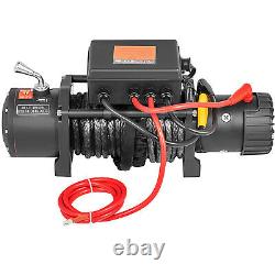 13500LB Electric Recovery Winch 12V Heavy Duty 4x4 Synthetic Rope Romote Control