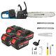 14 Heavy Duty Electric Cordless Chainsaw Wood Cutter Saw Kit + 4 Batteries Uk