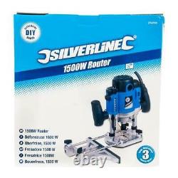 1500W 1/2 Inch Heavy Duty Plunge Router Cutter Electric 240V By Silverline