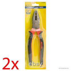 2 X 8 Combination Pliers Heavy Duty Multipurpose Electric Cutting Wiring 200mm