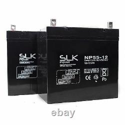 2 x 12v 55ah Heavy Duty Mobility Scooter Wheelchair AGM/GEL Batteries