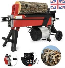220V 5 Ton Heavy Duty Horizontal Electric Log Splitter Hydraulic Wood Cutter UK