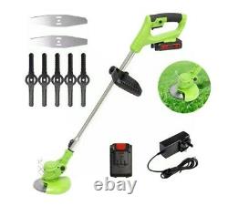 24V Electric Cordless Grass Trimmer Heavy Duty Weed Strimmer Cutter Garden Tool
