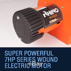 24v Electric 4x4 Truck Recovery Rhino Winch, 17500lb Steel Cable Heavy Duty