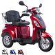 3 Wheel Electric Mobility Scooter 80ah 900w Trike Moped Escooter Adult Seat Red