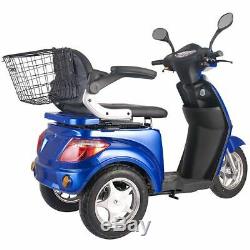 3 Wheeled Easy Rider Electric mobility scooter Travel Moped 8mph Road legal Blue