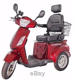 3 Wheeled RED ELECTRIC MOBILITY SCOOTER 60V100AH 600W FAST FREE UK DELIVERY
