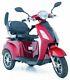 3 Wheeled Red Gp500 800w Electric Mobility Scooter Led Display Road Legal
