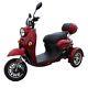 3 Wheeled Retro Electric Mobility Scooter Adult 60v 100ah 650w Up To 15 Mph Red