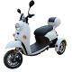 3 Wheeled Retro Electric Mobility Scooter Adult 60v 100ah 650w Up To 15mph White