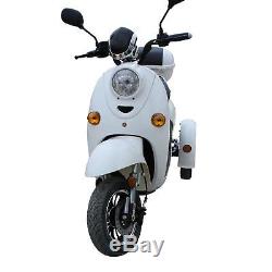 3 Wheeled Retro ELECTRIC MOBILITY SCOOTER Adult 60V 100AH 650W up to 16mph White