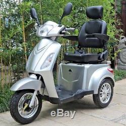 3 Wheeled SILVER ELECTRIC MOBILITY SCOOTER 60V100AH 800W FAST FREE UK DELIVERY