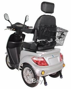 3 Wheeled SILVER ELECTRIC MOBILITY SCOOTER 60V100AH 800W FAST FREE UK DELIVERY