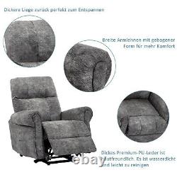 330lbs Heavy Duty Electric Power Lift Recliner Chair Motion Reclining Sofa Gray