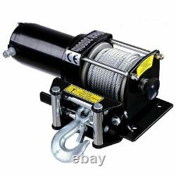 3500LBS Heavy Duty Electric Recovery Winch 12V Remote Control Rope Trailer Truck