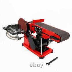375w Heavy Duty Electric Bench Sander Grinder 45° Belt & Disc Sanding Machine Uk