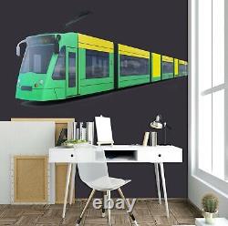 3D Electric Bus N31 Car Wallpaper Mural Poster Transport Wall Stickers Amy