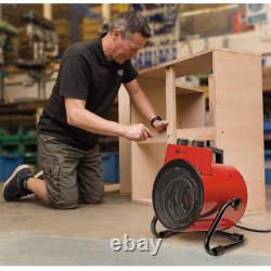 3KW Industrial Fan Heater Heavy Duty Electric Commercial Unit Garage Workshop