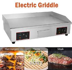 4400W 73cm Large Electric Griddle Counter Top Grill BBQ Commercial Heavy Duty UK