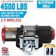 4500lbs Electric Winch -12v Synthetic Rope, Heavy Duty Steel 4x4, Atv Recovery