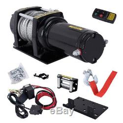 4500LBS Heavy Duty Electric Recovery Winch 12V Remote Control Rope Trailer Truck