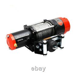 4500lb Electric Winch 12V ATV Recovery Car Winch Heavy Duty Steel Cable Winch