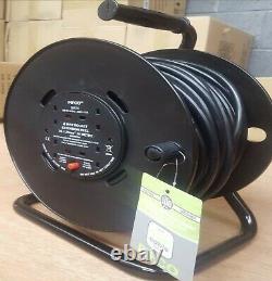 50m Pifco Heavy Duty Meter Extension Reel Lead Cable 4 Way Electric Socket Outdo