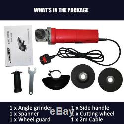 850W Electric Angle Grinder 115mm 4.5 Heavy Duty Cutting Grinding 240V