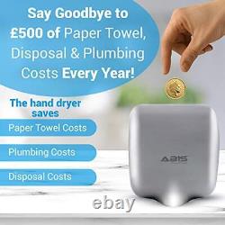 ABIS Hand Dryer for Toilets High Speed Automatic Electric Heavy Duty Stainless