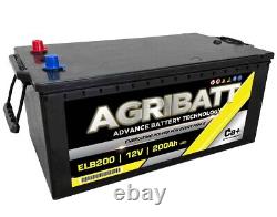 AgriBatt ELB200 Heavy Duty Electric Fence Battery 12V 200Ah