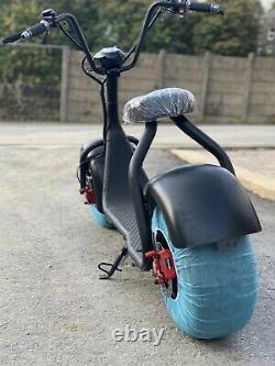All Mat Black Heavy Duty Chopper Style Electric Scooters, 2000w Electric Motor