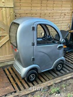 Cabin Car Enclosed Mobility Scooter 8mph Grey Only Covered 1 Mile