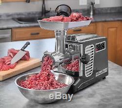 Commercial Large Electric Meat Grinder Stainless Steel Heavy Duty 3 Speed 2000W