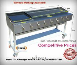 Commercial use. Char-Grill Heavy Duty, 8 Burner Gas Charcoal BBQ Grill