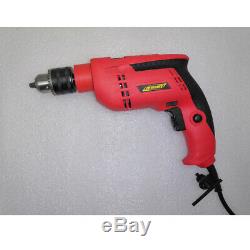 Corded Hammer Drill Electric Screwdriver Power Industrial Tool 104pcs Accessory