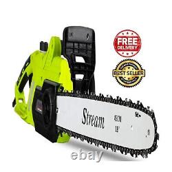 Cordless Chainsaw Electric Battery Cutter Chain 2400W 45Cm Heavy Duty Durable