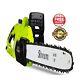 Cordless Chainsaw Electric Battery Cutter Chain 2400w 45cm Heavy Duty Durable