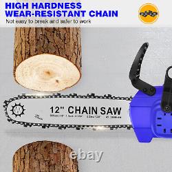 Cordless Electric Chainsaw Cutting Saw Cutter Heavy Duty Tree Branch Wood Cut