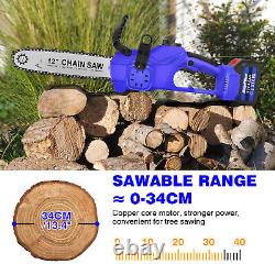 Cordless Electric Chainsaw Cutting Saw Cutter Heavy Duty Tree Branch Wood Cut