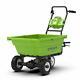 Cordless Garden Cart, 40 V, Green, Electric Wheelbarrow, Garden Tools